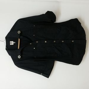 Black Anne Klein Button-Up Blouse